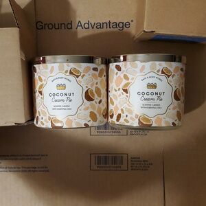 2 X Bath & Body Works Coconut Cream Pie 14.5oz 3-wick candle BBW Reserved